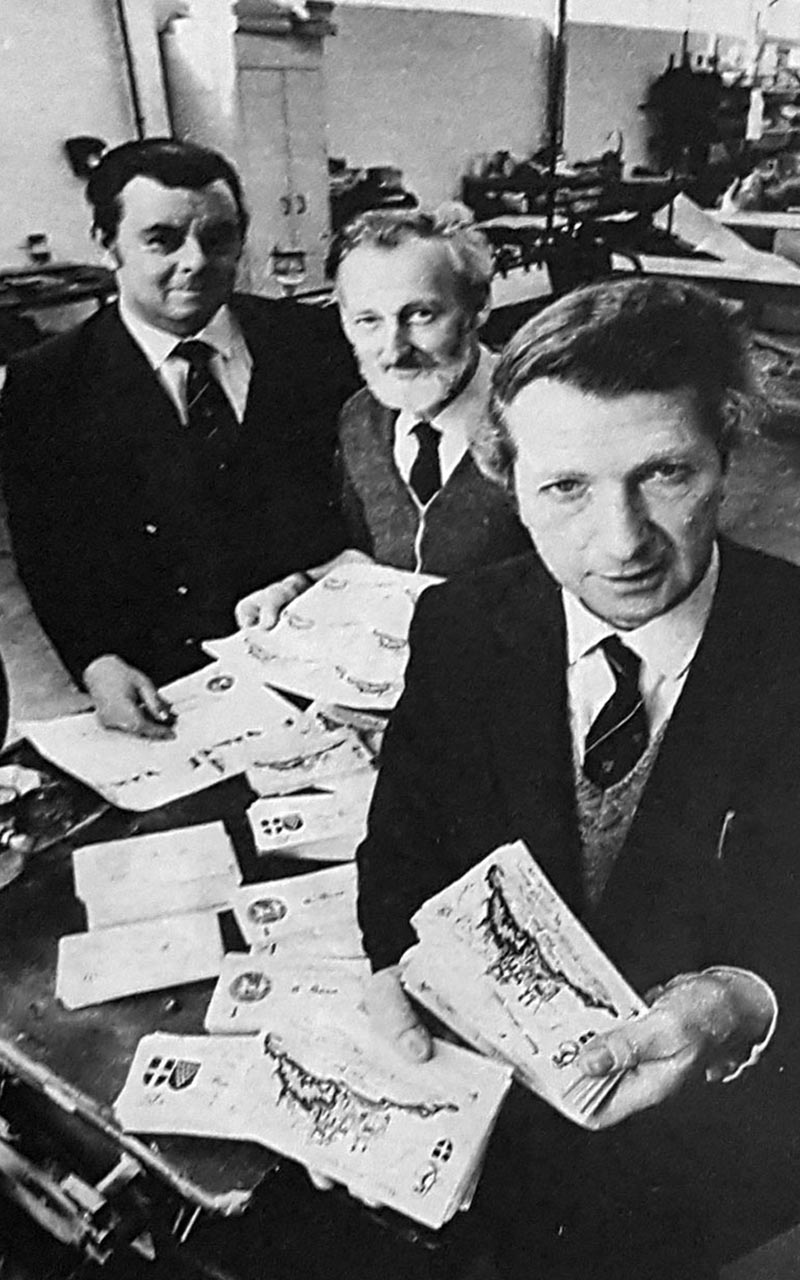 Brian Hambley, Russel Bray and Fred Trull with Cornish Money